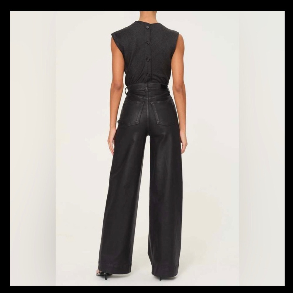 DL1961 Black Wide Leg Flare Jeans - Picture 3 of 9
